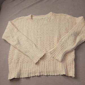 Miss Me Knit Cream Sweater Size Medium